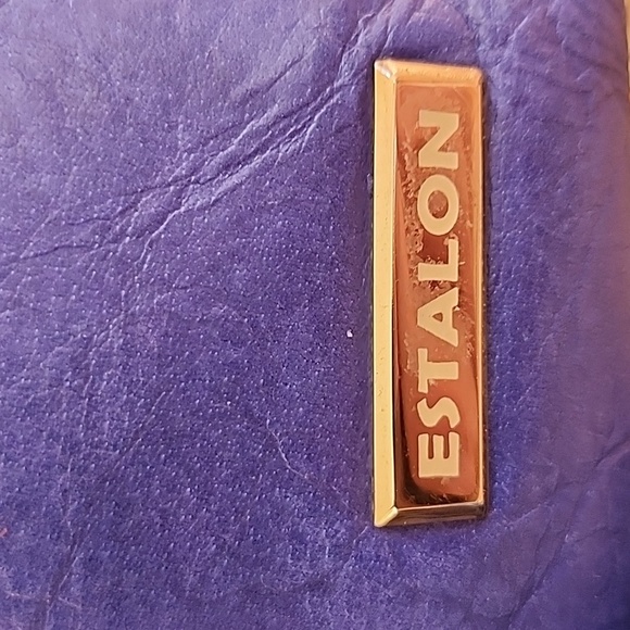 Estelon Electric Blue Leather Crossbody/Wristlet/ Clutch with Tassels EUC - Picture 2 of 14